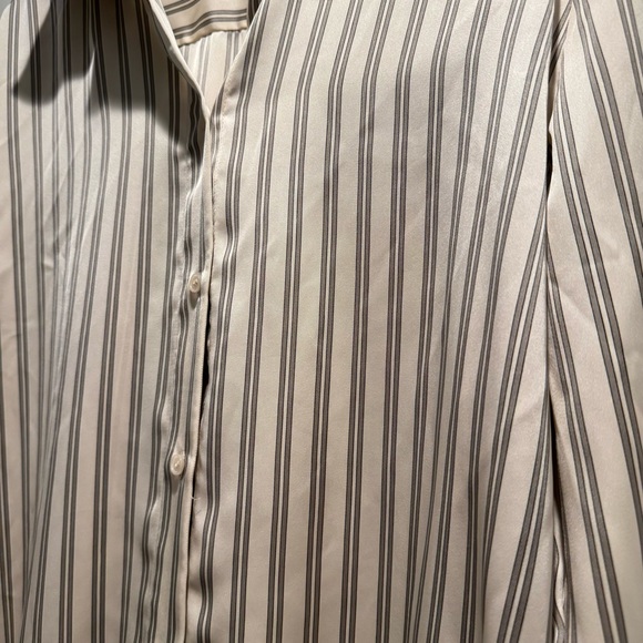 H&M Striped Button Down Oversized Shirt, M - Picture 4 of 6